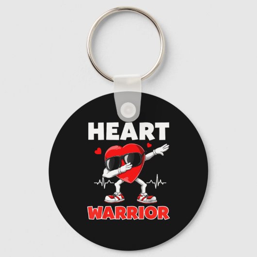 Heart Warrior Heart Disease Awareness Month Red He Sleutelhanger (Voorkant)