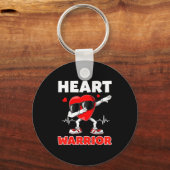 Heart Warrior Heart Disease Awareness Month Red He Sleutelhanger (Voorkant)
