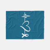 Heart Warrior Heartbeat American Heart Disease Awa Fleece Deken (Voorkant (Horizontaal))