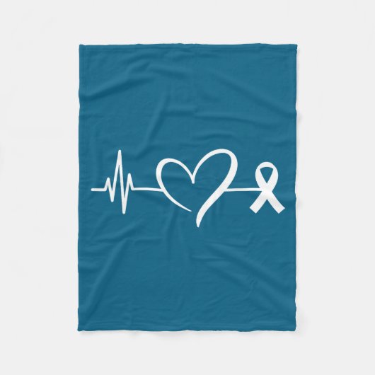 Heart Warrior Heartbeat American Heart Disease Awa Fleece Deken (Voorkant)