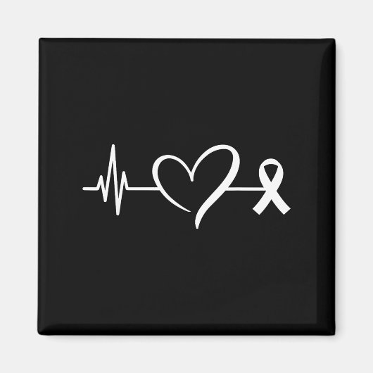 Heart Warrior Heartbeat American Heart Disease Awa Magneet (Voorkant)