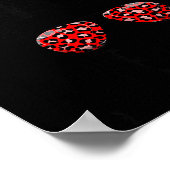 Heart Warrior Messy Bun Go Red - Heart Disease Awa Poster (Hoek)