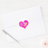 Heart Warrior Mom, congenitaal hartdefect, HLHS Ronde Sticker (Envelop)