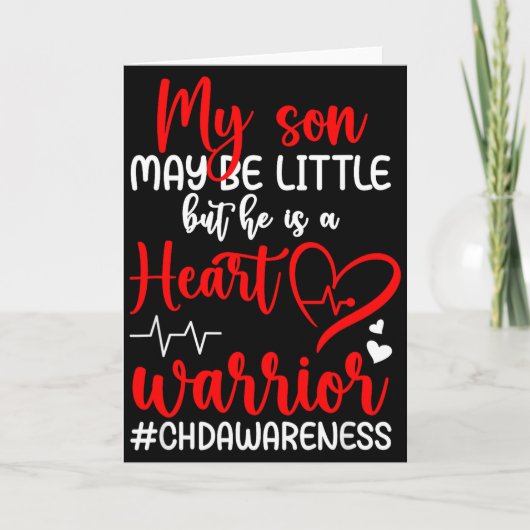 Heart Warrior Mother Chd Awareness Chd Mom Of A Ch Kaart (Voorkant)