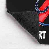 Heart Warrior Stethoscope Red Nurse Heart Disease Muismat (Hoek)