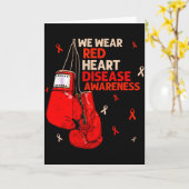 Heart Warrior We Wear Red Heart Disease Awareness  Kaart (Gele Bloem)