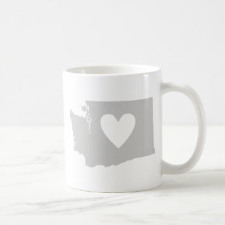 Heart Washington Shaped Gray Washingtonian Love Koffiemok