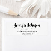 Heart Weddenschap Vet script Return Address Label (Insitu)