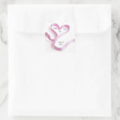 Heart Wedding Envelope Sticker Sjabloon (Tas)