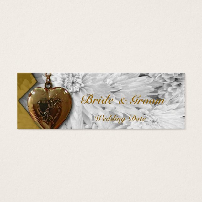 Heart Wedding Favor Mini Visitekaartjes (Voorkant)