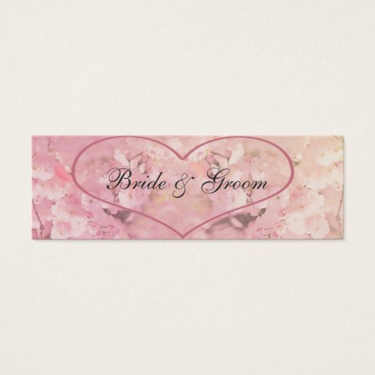 Heart Wedding Favor Mini Visitekaartjes (Voorkant)
