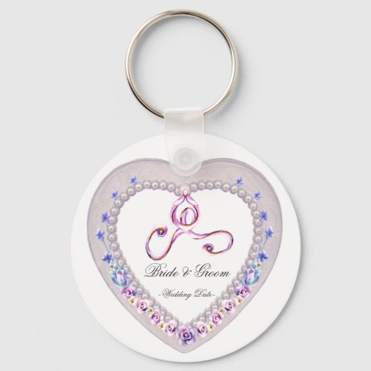 Heart Wedding Favor Sleutelhanger (Voorkant)