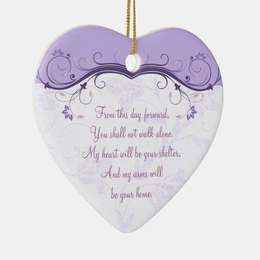 Heart Wedding Love Favoriete Ornament (Rechts)