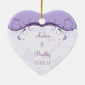 Heart Wedding Love Favoriete Ornament (Achterkant)