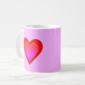 Heart Wedding Rood Roze Paarse Valentijnsdag Koffiemok (Voorkant links)