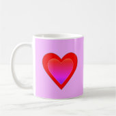 Heart Wedding Rood Roze Paarse Valentijnsdag Koffiemok (Links)
