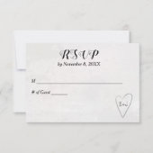 Heart Wedding RSVP-Kaart RSVP Kaartje (Voorkant)