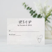 Heart Wedding RSVP-Kaart RSVP Kaartje (Staand voorkant)