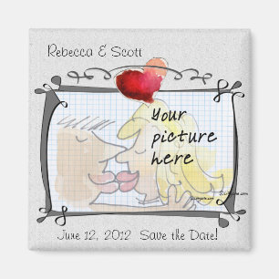 Heart Wedding Save the Date Photo Magnets Magneet