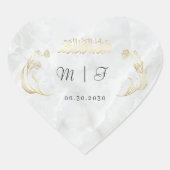 Heart Wedding Sticker Bismillah Gold Design (Voorkant)