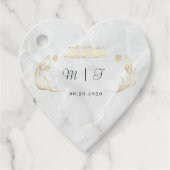 Heart Wedding Sticker Bismillah Gold Design Bedankjes Labels (Voorkant)