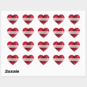 Heart Wedding Sticker met rode roos (Vel)