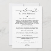 Heart Wedding Welkom Reisschema Icon Tijdlijn Kaar Kaart (Voorkant)