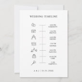 Heart Wedding Welkom Reisschema Icon Tijdlijn Kaar Kaart (Achterkant)