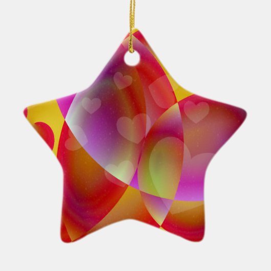 Heart Whimsy Star Ornament (Voorkant)