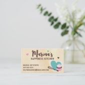 Heart Whisk cupcake bakken bakkerij banketbakker Visitekaartje (Staand voorkant)