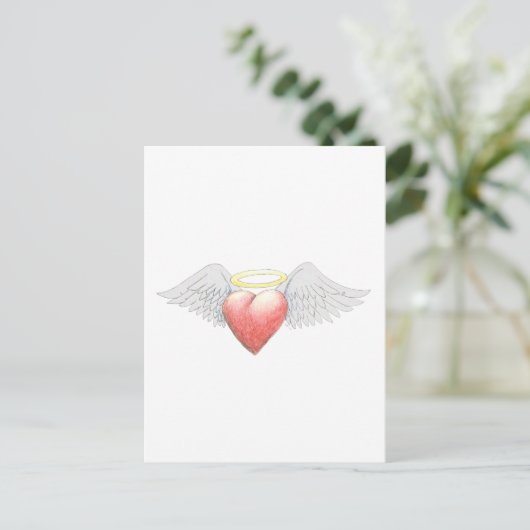 Heart Wing Halo Briefkaart (Staand voorkant)