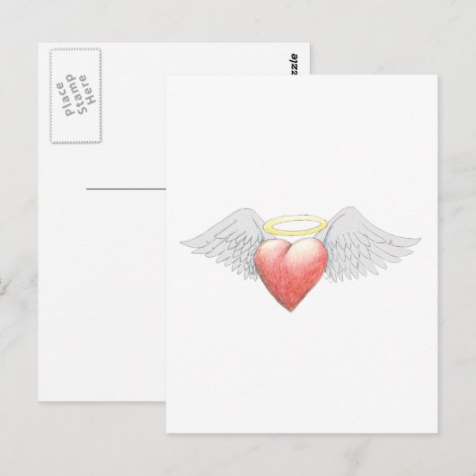 Heart Wing Halo Briefkaart (Voorkant / Achterkant)