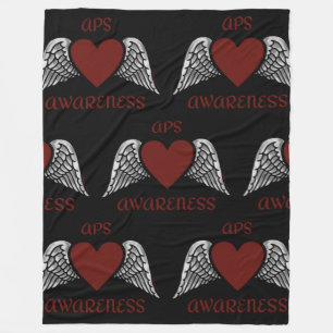 Heart/Wings...APS-griepbundel Fleece Deken