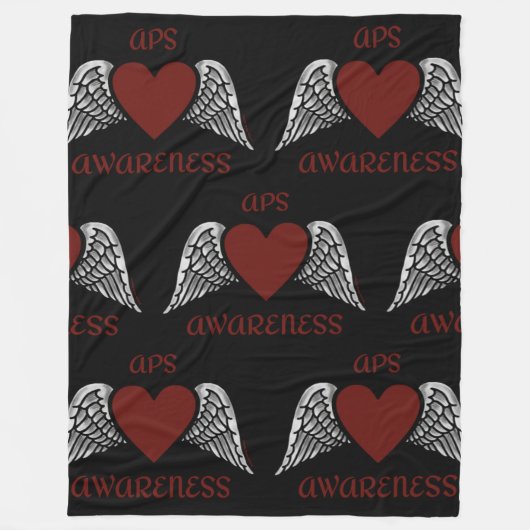 Heart/Wings...APS-griepbundel Fleece Deken (Voorkant)