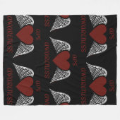 Heart/Wings...APS-griepbundel Fleece Deken (Voorkant (Horizontaal))