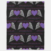 Heart/Wings... Arachnoiditis Fleece Deken (Voorkant)