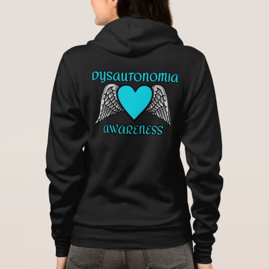 Heart/Wings... Dysautonomia Hoodie (Achterkant)