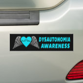 Heart/Wings... Dysautonomie Bumpersticker (Op auto)