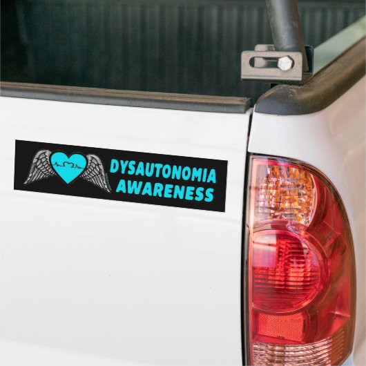 Heart/Wings... Dysautonomie Bumpersticker (Op Truck)