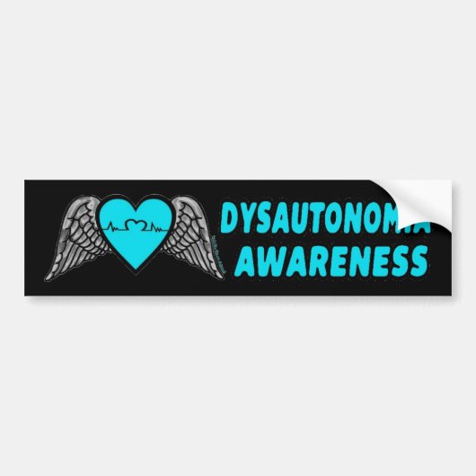Heart/Wings... Dysautonomie Bumpersticker (Voorkant)