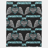 Heart/Wings...EDS-ventilatorbak Fleece Deken (Voorkant)