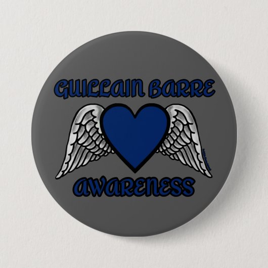 Heart/Wings.. Guillain Barre Button (Voorkant)