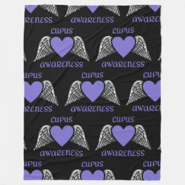 Heart/Wings.. Lupus Fleece Blanket
