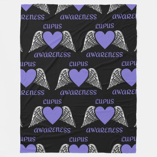 Heart/Wings.. Lupus Fleece Blanket (Voorkant)