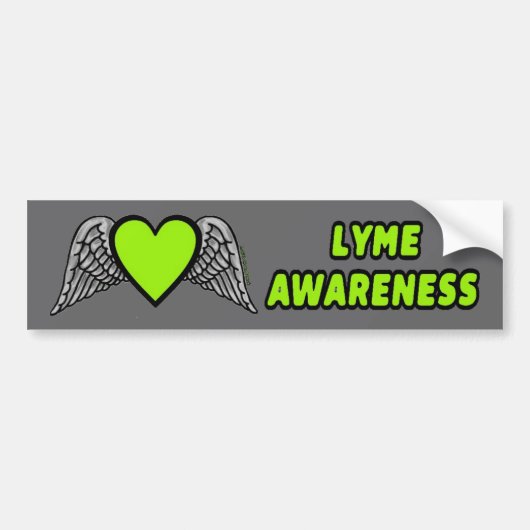 Heart/Wings... Lyme Bumpersticker (Voorkant)
