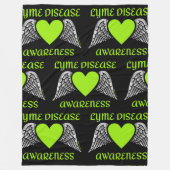 Heart/Wings... Lyme Fleece Deken (Voorkant)