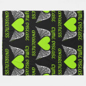 Heart/Wings... Lyme Fleece Deken (Voorkant (Horizontaal))