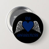 Heart/Wings...RA-Button Ronde Button 7,6 Cm (Voorkant /achterkant)