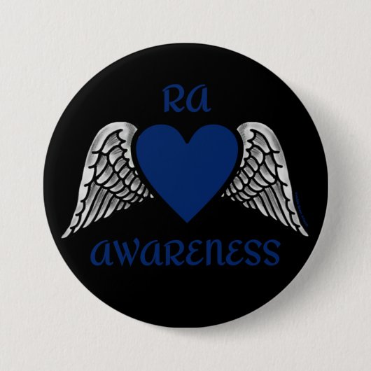 Heart/Wings...RA-Button Ronde Button 7,6 Cm (Voorkant)