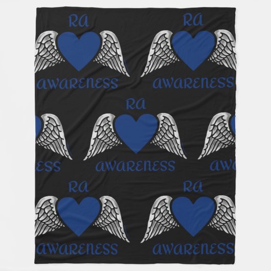 Heart/Wings...RA Fleece Deken (Voorkant)